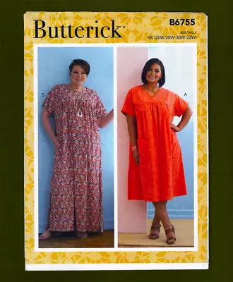 Petite Pullover Dress_Mumu Sewing Pattern (Plus Sizes 26W-32W) Butterick 6755 • $12.65