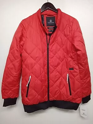 Volcom Women Casco Down Puff Snowboard Jacket (M) Red #C2 • $45