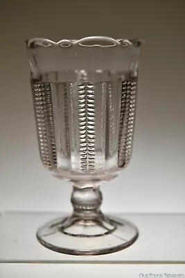 C 1870s COBB AKA ZIPPER By Richards & Hartley Glass Co COLORLESS Spooner / Spill • $24.99