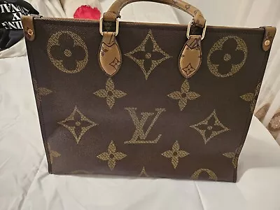 Louis Vuitton On The Go MM Tote Brown Monogram Bag- Free Shipping USA • $450