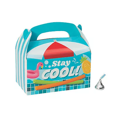 Pool Party Favor Boxes - Party Supplies - 12 Pieces • $13.37
