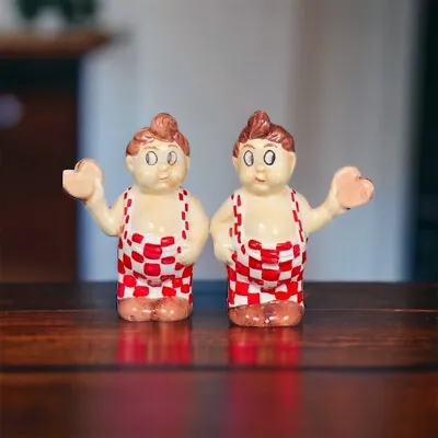 Bob's Big Boy Burger Salt & Pepper Shakers Special Limited Edition Vintage 1996 • $54.99