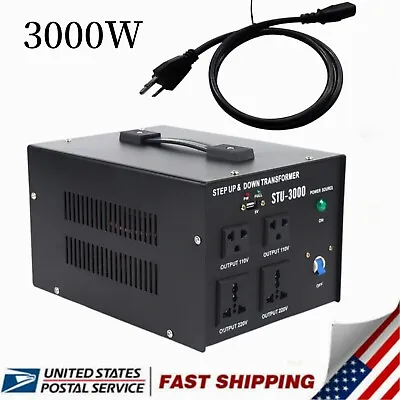 Step Up/Down Transformer Voltage Converter 110V To 220V 220V To 110V USB 3000W  • $62.70