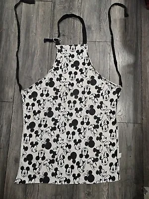 Disney Mickey & Minnie Mouse White And Black Tie Back Kitchen Apron • $20