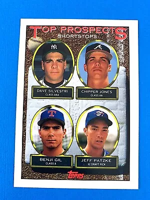 1993 Topps  Top Prospects  #529 Chipper Jones (HOF) Baseball Card • $0.99