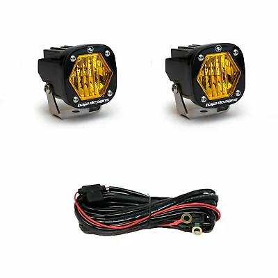 Baja Designs Pair S1 Amber Wide Cornering LED Light W/Mounting Bracket • $232.95