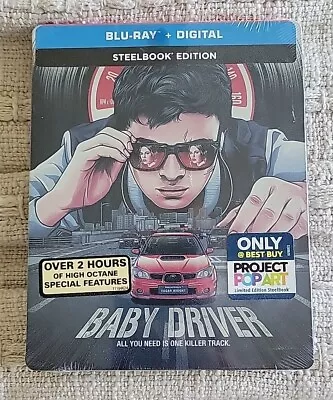 Baby Driver Blu-Ray 2017 Best Buy Exclusive Project Pop Art Steelbook New • $40