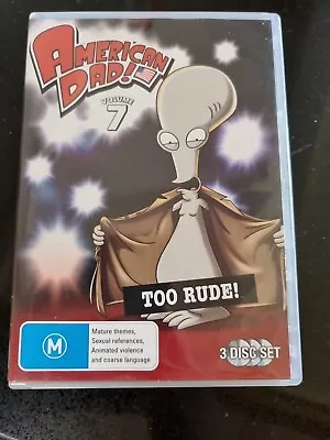 American Dad : Season 7 (DVD 2011) VGC Ex Rental 3 Discs PAL Region 4 • $2.40