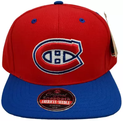 Montreal Canadiens Snapback Flat Bill Stitched Logo Red/Royal • $29.99