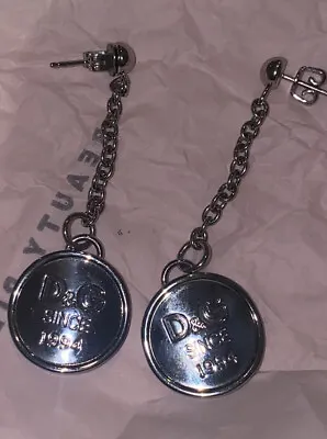 £67 • Buy Dolce Gabbana D&G Stirling Silver Medalion Earrings 