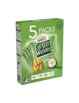 Grain Waves Sour Cream & Chives 110g 5 Pack  X 1 • $6.95