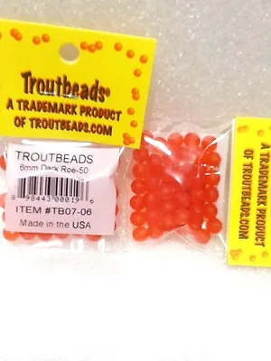 Troutbeads 6 Mm Dark Roe 1 Pack • $2.67