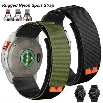 For Garmin Fenix 7/7X/6/6X/5/5X Plus Quick Fit Military Nylon Watch Band Strap • $19.85