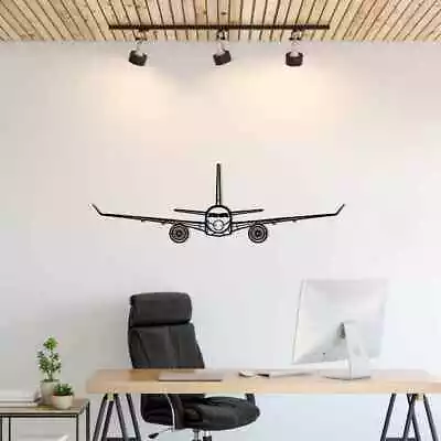 Wall Art Home Decor 3D Acrylic Metal Plane Aircraft USA Silhouette A220-300 • $197.99