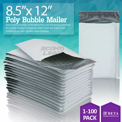 #2 8.5x12 (8.5x11) Poly Bubble Mailer Padded Envelope Shipping Bag 2550100 Pcs • $5.90