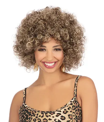 £11.04 • Buy Wavy Curly 80s 90s Big Hair Ladies Afro Beyonce Brown Wig Fancy Dress Costume
