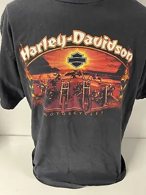 Harley Davidson T Shirt US Import Black XL Excellent Condition Marion Indiana • $46.99