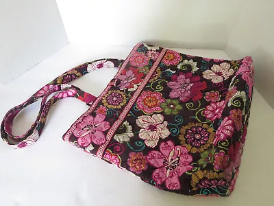 Vera Bradley Libby Mod Brown And Pink Purse Classic Toggle Shoulder Bag Retired • $11.95