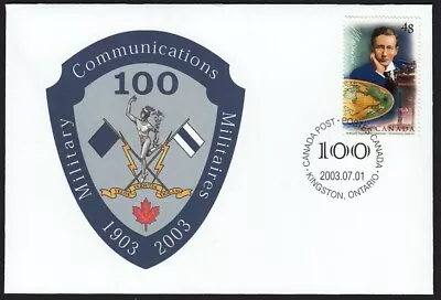 GUGLIELMO MARCONI = Military Communications = Commemorative Cover Canada 2003 • $5.07