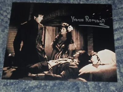 YVONNE ROMAIN  - CIRCUS OF HORRORS / CURSE OF WEREWOLF- 10x8 PHOTO SIGNED- (1) • $19.34