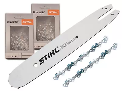 £85.47 • Buy Geniune 16  Stihl Bar And Two Chains For 024 026 Ms 240 241 260 261 Etc Chainsaw