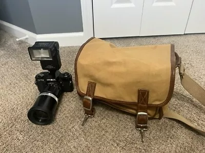 Minolta X-7A Film Camera W/lens And Vintage Carry Bag • $129.99