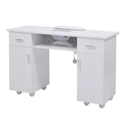 Portable Manicure Table Beauty Salon Mobile Technician Work Laptop Desk Cabinet • £169.95