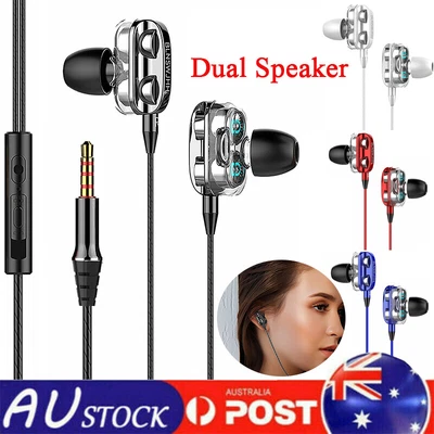$10.99 • Buy 3.5mm Stereo Wired Earphones Headphones Headset Bass With Mic For IPhone Earbuds