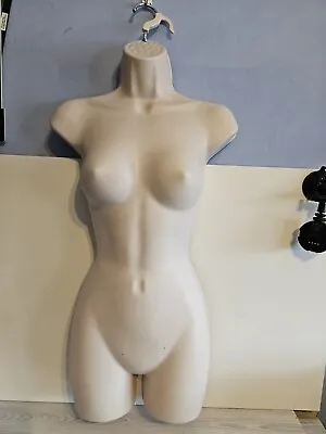 Female Front Torso Mannequin Plastic With Hanging Hooks  • £19.99