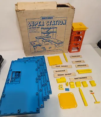 Matchbox Super Station Not Complete Set #57073 W Original Box VTG 1975 Car Toy • $19.99