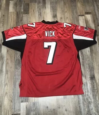 Vintage Atlanta Falcons Michael Vick #7 Red Reebok Stitched Jersey - Size 52 • $56.99