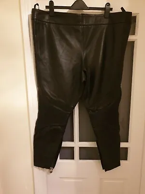 Womens Ladies Leather Leggings Crazyoutfits Real Soft Leather Size 18 New Fetish • £125