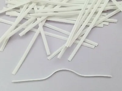 50 Pieces Nose Wire Strips For Face Masks 10cm Bendy Plastic Nose Bridge Insert • £2.49