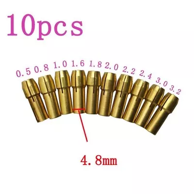 10Pc 0.5-3.2mm Micro Hand Drill Kit Chuck Electric Drill Bit Collet Tool Durable • $6.21