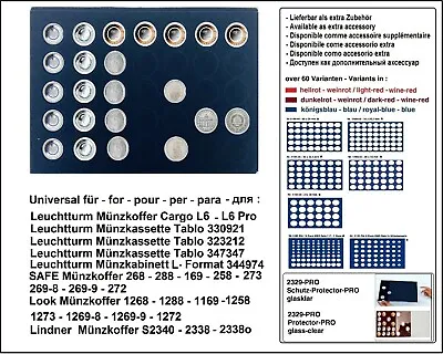 Coin Trays 35 Round Compartments 34 Mm Blue Look 1280 Coins To / Capsules 29 • £5.15