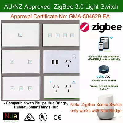 $65 • Buy ZigBee Smart Light Switch Dimmer Power Points For SmartThings Hub, Hubitat Auto