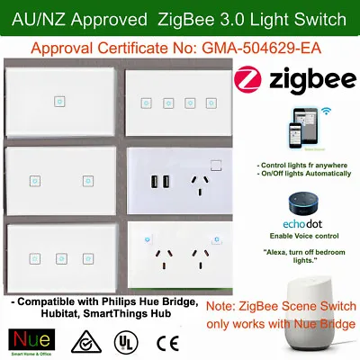 ZigBee Smart Light Switch Dimmer Power Points For SmartThings Hub Hubitat Auto • $65