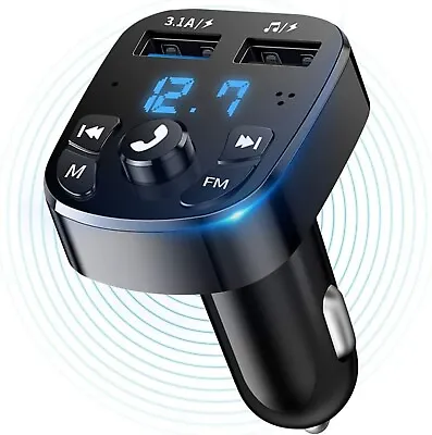 Car Wireless Bluetooth 5.0 FM Transmitter MP3 Player USB Car Charger Adapter UK • £5.99