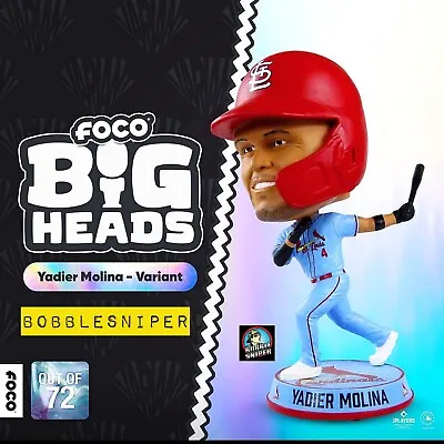 $410 • Buy YADIER MOLINA St. Louis Cardinals “Big Head” Variant  #72 MLB Bobblehead