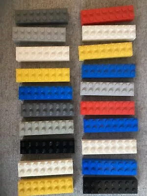 Lego Bricks 2 X 8 Large Long 20 Pieces Parts In Various Colours In Good Con • £11.95