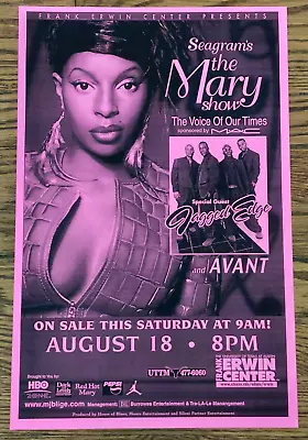 MARY J. BLIGE 2000 The Mary Show Voice Of Our Times Tour Poster Handbill 11x17  • $25