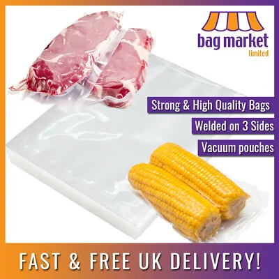 Strong High Quality Vacuum Sealer Food Bags | Butcher/Storage/Pouches/Fruit/Meat • £15.99