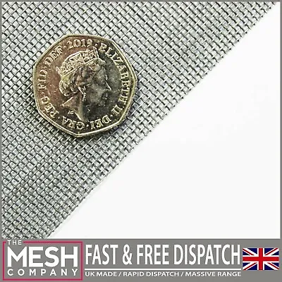 Coarse Galvanised Steel (17 LPI X 0.5mm Wire = 0.99mm Hole) Woven Wire Mesh • £24.99