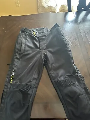 Olympia Moto Sports Black Motorcycle Riding Pants Full Zip Leg Men Cordura Armor • $250