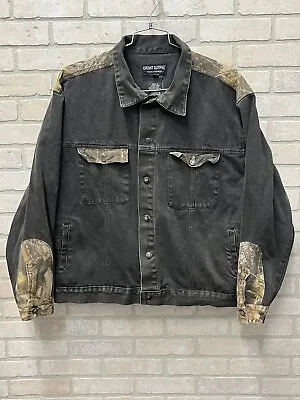 Vintage Camo Ridge Denim Jacket  XL Hunting And Outdoors Truckers Jacket • $32