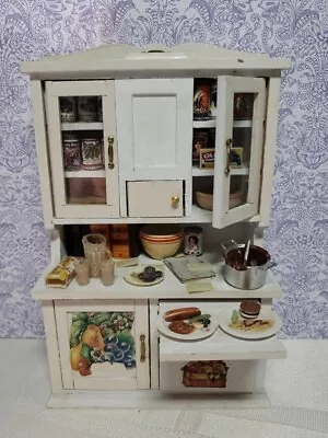 Dollhouse Miniature Hoosier Kitchen Cabinet 1:12 • $34.99