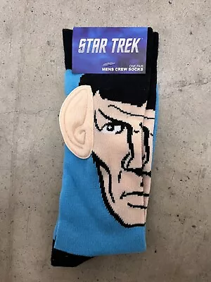 Star Trek Spock Crew Socks With Ears Men's 10-13 Size [New ] Socks • $14