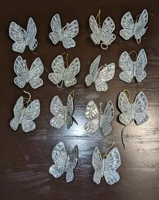 Lot Of 16 Vintage Butterfly Christmas Ornaments • $14.95