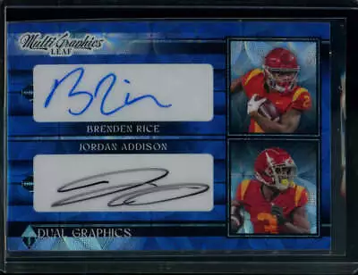 2023 Leaf MultiGraphics Brenden Rice/Jordan Addison Dual Graphics Auto /4 USC • $72