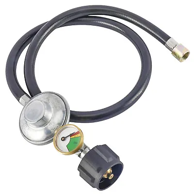 3 FT LP Gas Propane Regulator Hose With Propane Tank Gauge For QCC1 Grill Heater • $20.90